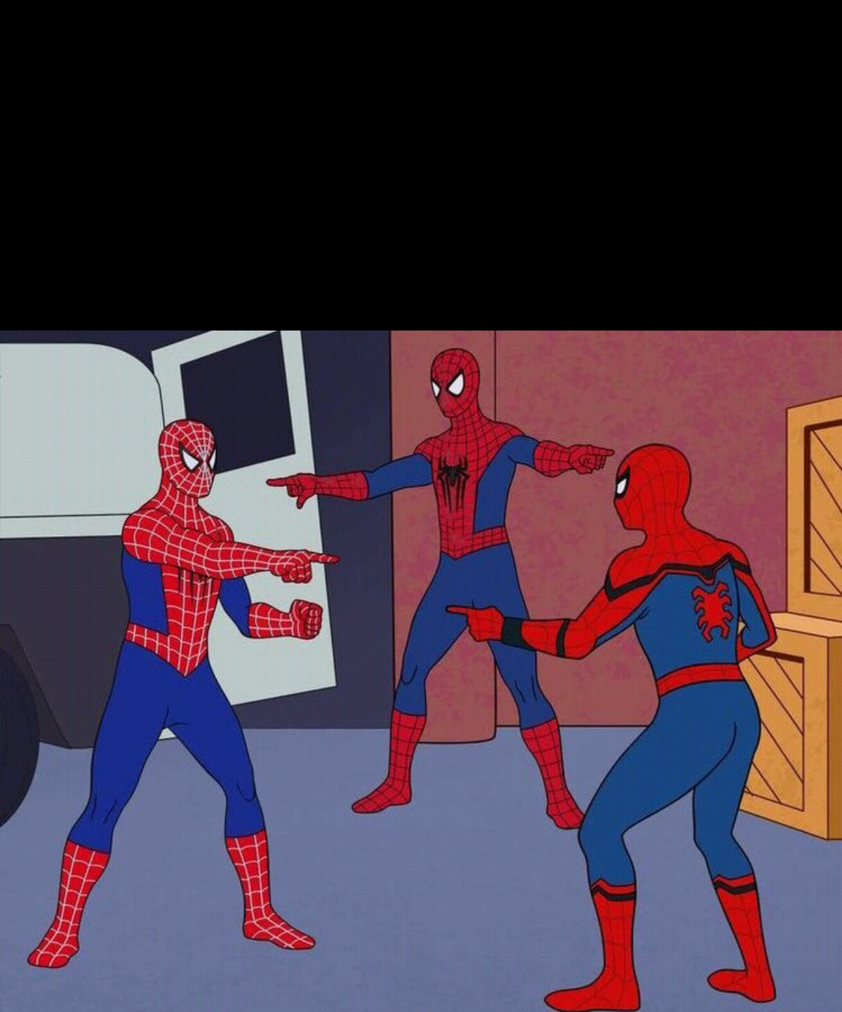 Spiderman señalando a Spiderman meme